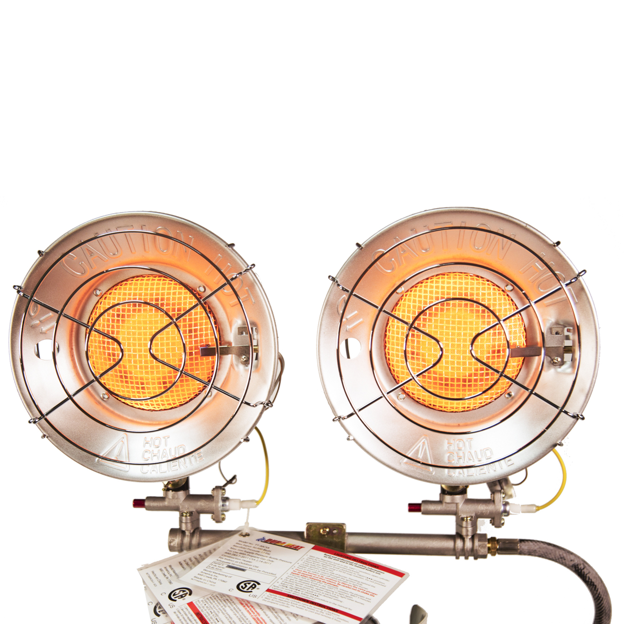 Comfort Gear 30,000-BTU Double Tank-Top Outdoor Portable Propane Heater — 3 Heat Settings, 20-Lb. Tank Compatible, Model# TT-30CSA